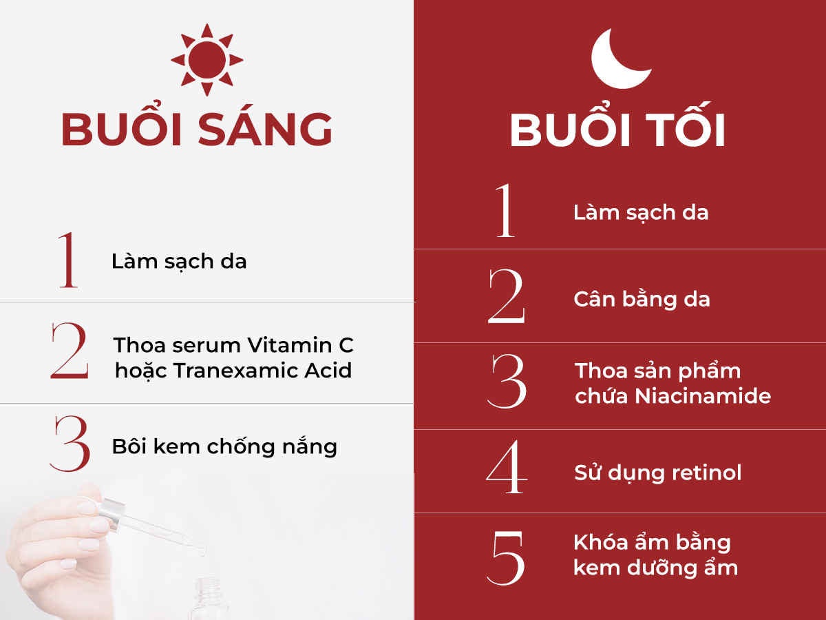 Hướng dẫn sử dụng retinol trị nám với các hoạt chất khác 